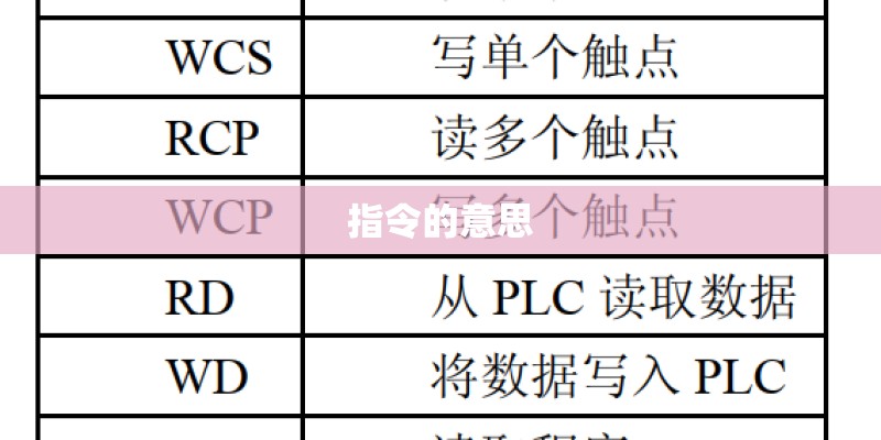 指令的意思