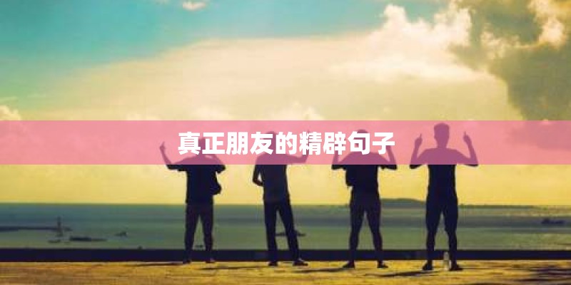 真正朋友的精辟句子