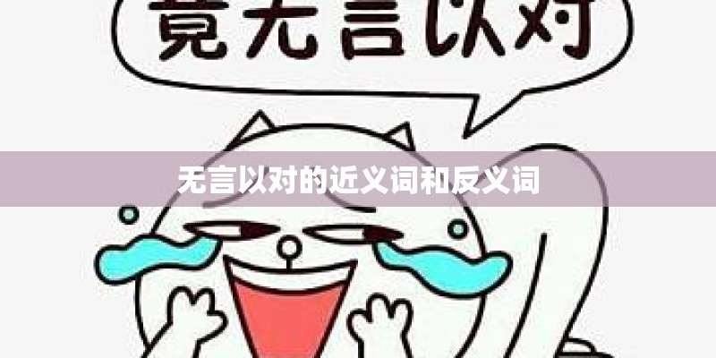 无言以对的近义词和反义词