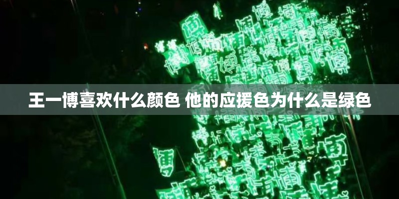 王一博喜欢什么颜色 他的应援色为什么是绿色
