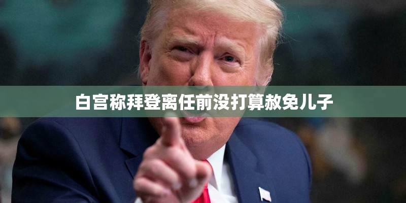 白宫称拜登离任前没打算赦免儿子