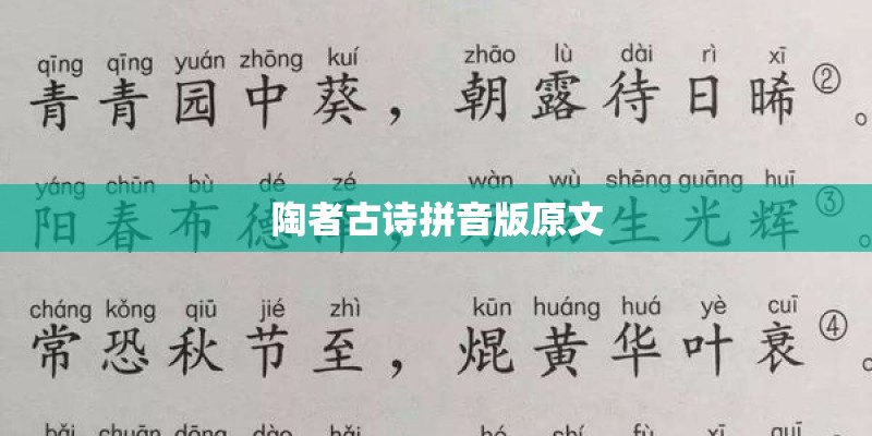 陶者古诗拼音版原文