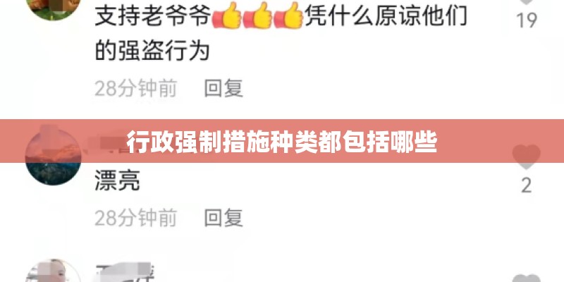 行政强制措施种类都包括哪些