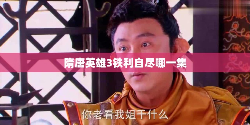 隋唐英雄3铁利自尽哪一集