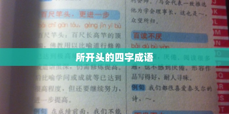 所开头的四字成语