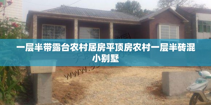 一层半带露台农村居房平顶房农村一层半砖混小别墅