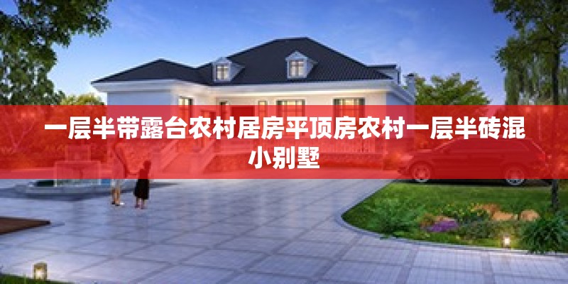一层半带露台农村居房平顶房农村一层半砖混小别墅
