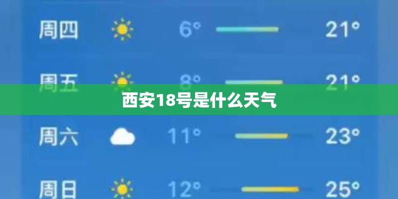 西安18号是什么天气