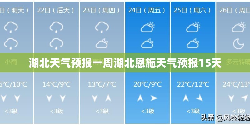 湖北天气预报一周湖北恩施天气预报15天
