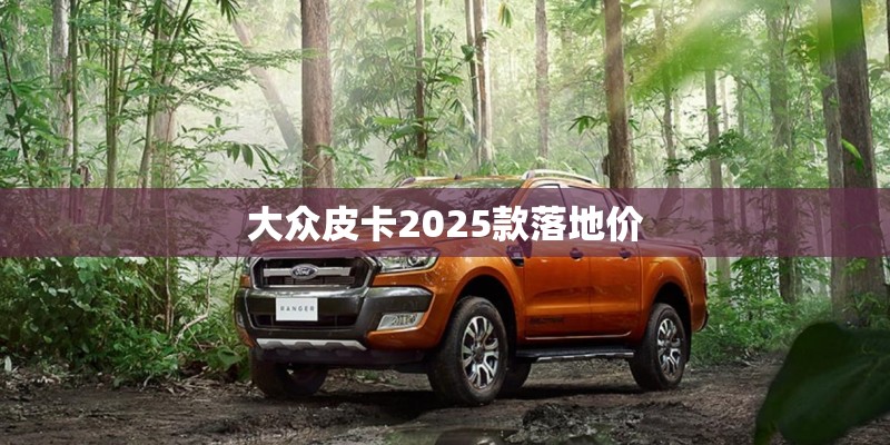 大众皮卡2025款落地价