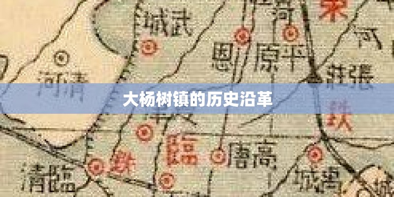 大杨树镇的历史沿革