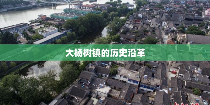 大杨树镇的历史沿革