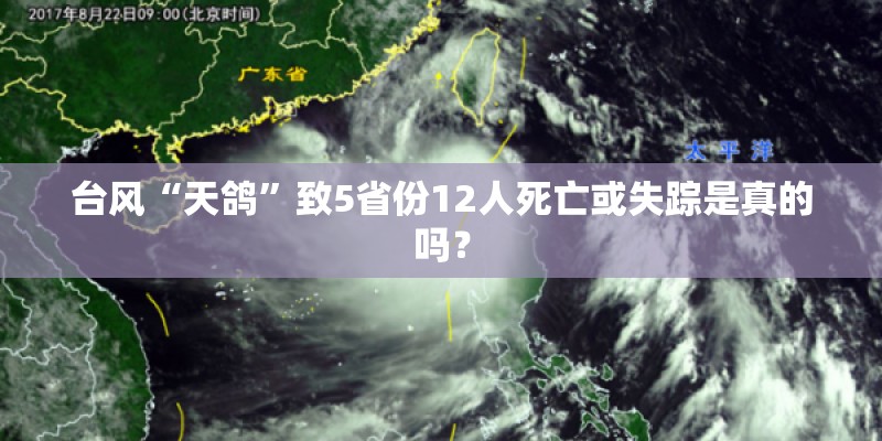 台风“天鸽”致5省份12人死亡或失踪是真的吗？