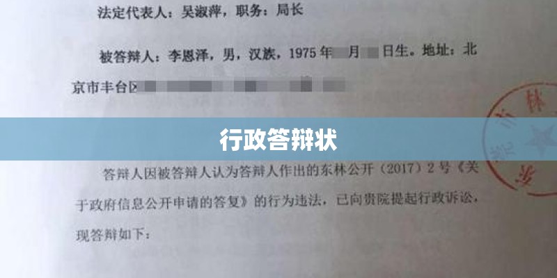 行政答辩状