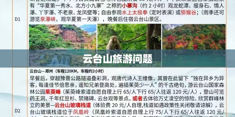 云台山旅游问题