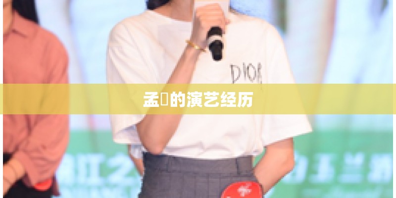 孟玥的演艺经历